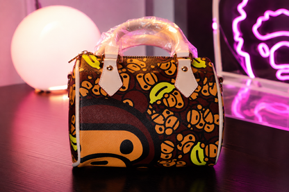 Mocha Camo Boston Bag ✦ Viral Y2K Streetwear Shoulder Bag