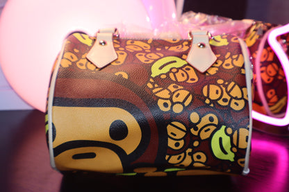 Mocha Camo Boston Bag ✦ Viral Y2K Streetwear Shoulder Bag