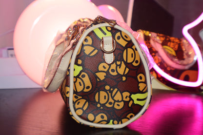 Mocha Camo Boston Bag ✦ Viral Y2K Streetwear Shoulder Bag